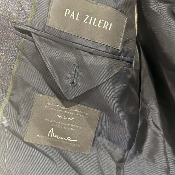 Pal Zileri Made in Italy Navy Suit 50R – Wool Silk Linen - Picture 4 of 11